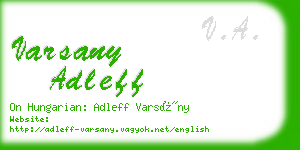 varsany adleff business card